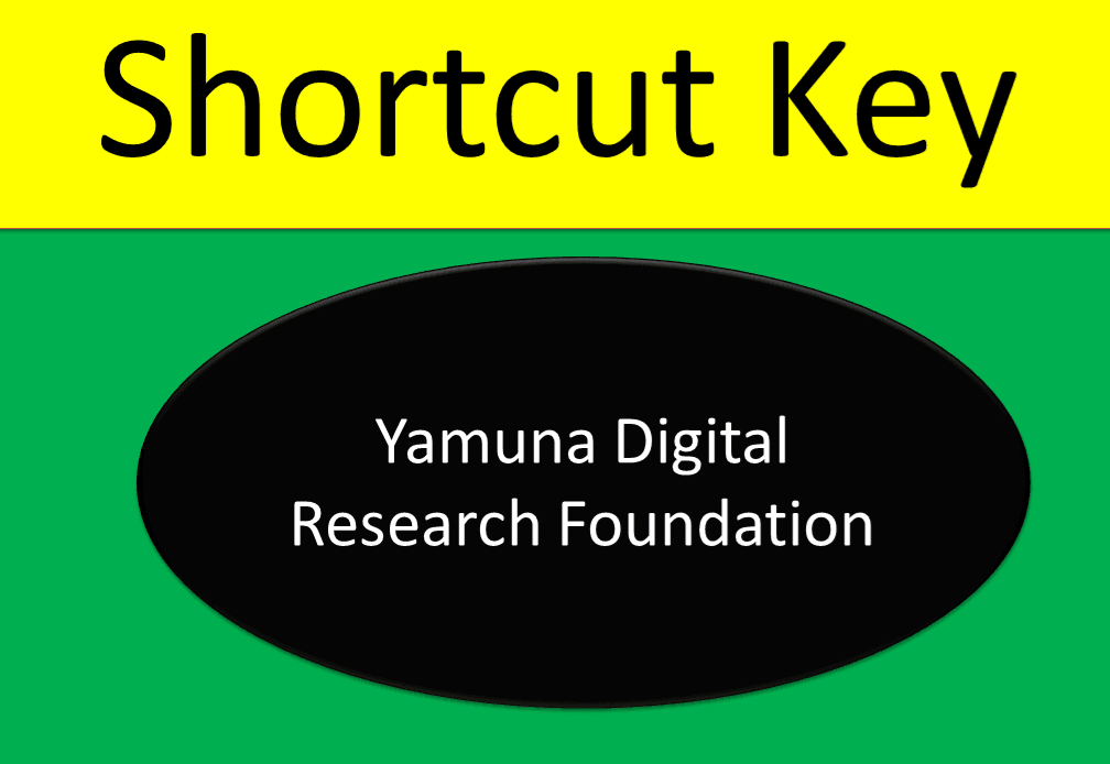Computer Shortcut Key - Yamuna Digital Research Foundation